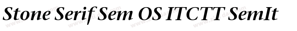 Stone Serif Sem OS ITCTT SemIta字体转换